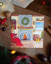Charger l&#39;image dans la galerie, 🎄Au coin du feu❄️Carte de voeux🧣
