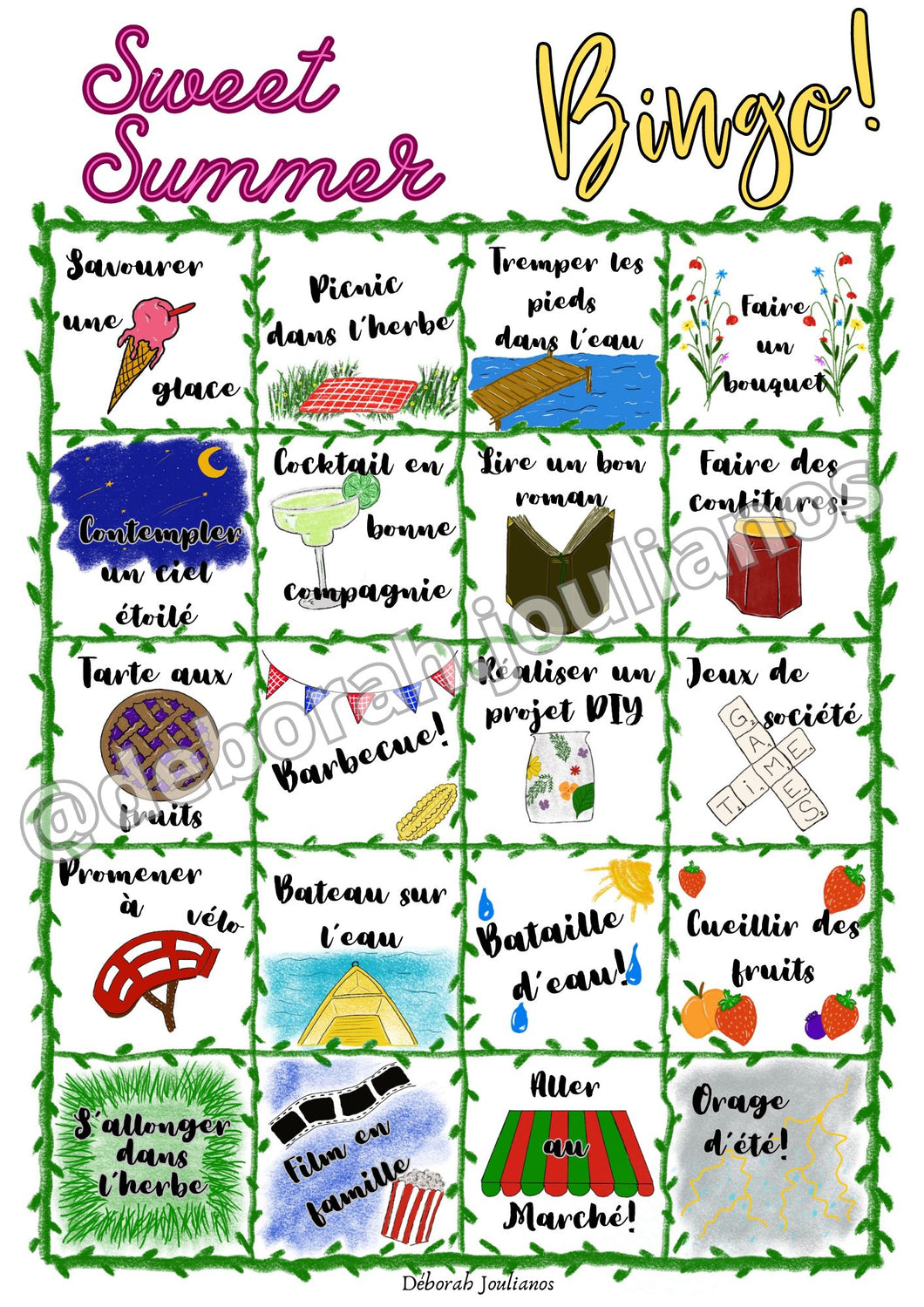 SWEET SUMMER BINGO!